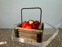 Load image into Gallery viewer, Dollhouse Miniature ~ Vintage IGMA Artist Al Chandronnait Handmade Apple Basket Signed Jan Patrie