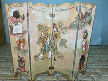 Load image into Gallery viewer, Dollhouse Miniature ~ Vintage Artisan Adrienne Browne Hand Painted 4 Piece Bunny Screen