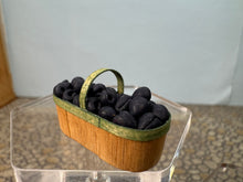 Load image into Gallery viewer, Dollhouse Miniature ~ Vintage 1999 Artisan Gail Wise Handmade Plum Basket