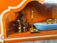 Load image into Gallery viewer, Dollhouse Miniature ~ Vintage Bodo Hennig Pestle & Mortar Frying Pan Kitchenware Set New Made In West Germany