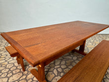 Load image into Gallery viewer, Dollhouse Miniature - Vintage 1996 Artisan Roger Gutheil Table & Bench Set