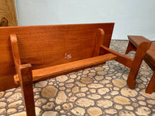 Load image into Gallery viewer, Dollhouse Miniature - Vintage 1996 Artisan Roger Gutheil Table & Bench Set