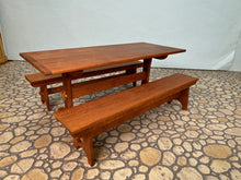 Load image into Gallery viewer, Dollhouse Miniature - Vintage 1996 Artisan Roger Gutheil Table & Bench Set