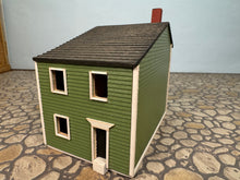 Load image into Gallery viewer, Dollhouse Miniatures ~ Vintage 1982 Gudgel 1:144 Scale Green Georgetown Row House