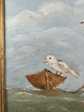 Load image into Gallery viewer, Dollhouse Miniature ~ Artist B. Ricks 1987 Seaguls Oil Painting Original