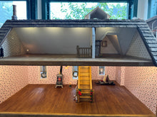 Load image into Gallery viewer, Dollhouse Miniature - Ponderosa Log Cabin Christmas Dollhouse Electrified With Working Train