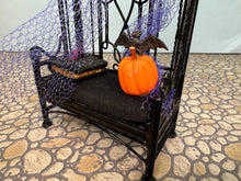 Load image into Gallery viewer, Artisan Handmade Halloween Decorated Entry Way Bench With Mirror