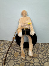 Load image into Gallery viewer, Dollhouse Miniature ~ Artisan  Handmade Halloween Decoration Mummy On Tire Swing
