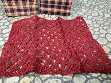 Load image into Gallery viewer, Dollhouse Miniature ~ Vintage Artisan Handmade Chair Set With Handmade Afghan Throw Blanket