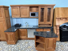 Load image into Gallery viewer, Dollhouse Miniature ~ 8 Piece Artisan Handmade Custom Modern Appliances Granite Kitchen Set With Artisan Hearth & Home UK Stove