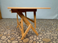 Load image into Gallery viewer, Vintage 2003 Handmade Artisan Victor Franco Folding Work Table With Drawer