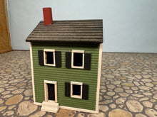 Load image into Gallery viewer, Dollhouse Miniatures ~ Vintage 1982 Gudgel 1:144 Scale Green Georgetown Row House