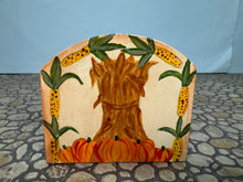 Load image into Gallery viewer, Dollhouse Miniature ~ Vintage 2001 Artisan Barbara Hill Handmade Painted Pumpkins Halloween Fireplace Screen