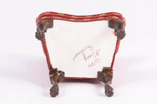 Load image into Gallery viewer, Dollhouse Miniature ~ Pair of Upholstered Wing Back Chairs by Nancy Summers - Lee Lefkowitz Collection