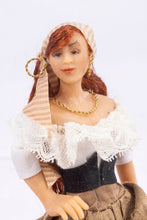Load image into Gallery viewer, Dollhouse Miniature ~ Handmade & Sculpted Doll in Ethnic Clothing - Traveler