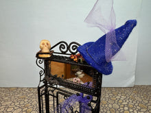 Load image into Gallery viewer, Artisan Handmade Halloween Decorated Entry Way Bench With Mirror