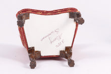 Load image into Gallery viewer, Dollhouse Miniature ~ Pair of Upholstered Wing Back Chairs by Nancy Summers - Lee Lefkowitz Collection