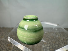 Load image into Gallery viewer, Dollhouse Miniature ~ IGMA Artisan Elizabeth Chambers Handmade Hand Painted Green Porcelain Vase