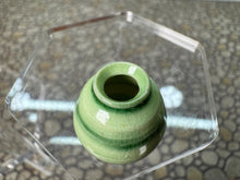 Load image into Gallery viewer, Dollhouse Miniature ~ IGMA Artisan Elizabeth Chambers Handmade Hand Painted Green Porcelain Vase