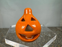 Load image into Gallery viewer, Dollhouse Miniature ~ Vintage Artisan Alex Meiklejohn Handmade Halloween Porcelain Jack-o-lantern