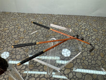 Load image into Gallery viewer, Dollhouse Miniature ~ Vintage Artisan Nantasy Fantasy Handmade Leather Golf Bag With Handmade Wooden Clubs Signed