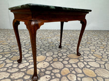 Load image into Gallery viewer, Dollhouse Miniature - Vintage Artisan Mark Gooch Handmade Wooden Table UK With Marble Top