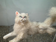 Load image into Gallery viewer, Dollhouse Miniature ~  Artisan Handmade OOAK White Cat Fluffy Tail