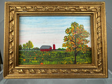 Load image into Gallery viewer, Dollhouse Miniature ~ Vintage Artist Signed "Pumpkin Harvest" Original Painting