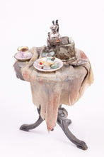 Load image into Gallery viewer, Dollhouse Miniatures ~ Halloween Patricia Paul Skeleton Ladies Having Coffee - Ursula Sauerberg Estate