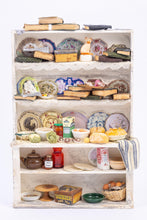 Load image into Gallery viewer, Dollhouse Miniature ~ Shabby Rustic Decorated English Cabinet with Kitchen Foods & Accessoires - Ursula Sauerberg Estate