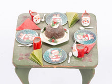 Load image into Gallery viewer, Dollhouse Miniature ~ Christmas Elf Sized Table & Chairs Decorated for Xmas - Ursula Sauerberg Estate