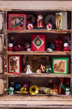 Load image into Gallery viewer, Dollhouse Miniature ~ Decorated Father Christmas Desk & Large Bookshelf
