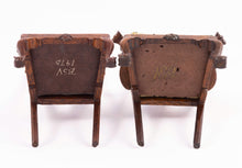 Load image into Gallery viewer, Dollhouse Miniature ~ Betty Valentine Set of 4 Chairs - Hand Crafted Vintage Artisan