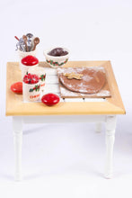 Load image into Gallery viewer, Dollhouse Miniature ~ Two Christmas Elves with Table & Gingerbread Making - Fern Vasi Handmade Dolls