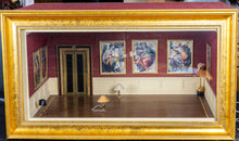 Load image into Gallery viewer, Dollhouse Miniature ~ Renaissance Man Roombox by Liz LeBosse with Scott's Lighting Chandelier - From Lee Lefkowitz Estate
