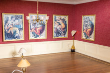 Load image into Gallery viewer, Dollhouse Miniature ~ Renaissance Man Roombox by Liz LeBosse with Scott's Lighting Chandelier - From Lee Lefkowitz Estate