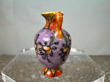 Load image into Gallery viewer, Dollhouse Miniature ~ Artisan Handmade Hand Painted Porcelain Purple Fruit Tree Flower Vase Signed