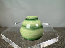 Load image into Gallery viewer, Dollhouse Miniature ~ IGMA Artisan Elizabeth Chambers Handmade Hand Painted Green Porcelain Vase