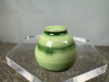 Load image into Gallery viewer, Dollhouse Miniature ~ IGMA Artisan Elizabeth Chambers Handmade Hand Painted Green Porcelain Vase
