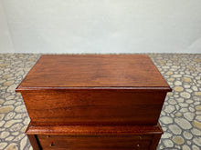 Load image into Gallery viewer, Dollhouse Miniature - Vintage Artisan Roger Gutheil Handmade Wooden Table With Chest & Drawers