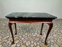 Load image into Gallery viewer, Dollhouse Miniature - Vintage Artisan Mark Gooch Handmade Wooden Table UK With Marble Top