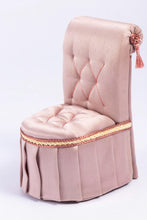 Load image into Gallery viewer, Dollhouse Miniature ~ Dressed Canopy Bed with Silk Bedding & Matching Slip Chair - Lee Lefkowitz Estate