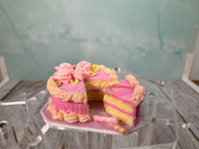Load image into Gallery viewer, Dollhouse Miniature ~ IGMA Artisan Janet Uyetake Handmade Pink Rose Cake