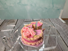Load image into Gallery viewer, Dollhouse Miniature ~ IGMA Artisan Janet Uyetake Handmade Pink Rose Cake