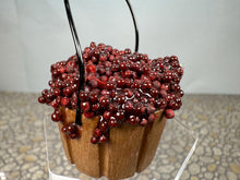 Load image into Gallery viewer, Dollhouse Miniature ~ Artisan Handmade Red Grape Basket
