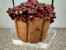 Load image into Gallery viewer, Dollhouse Miniature ~ Artisan Handmade Red Grape Basket