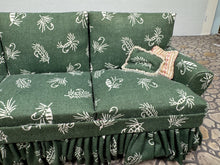 Load image into Gallery viewer, Dollhouse Miniature ~ Artisan Signed Handmade 2 Piece Green Living Room Couch & Table Furniture Set