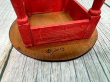 Load image into Gallery viewer, Dollhouse Miniature ~ Artisan Barbara Vajnar Handmade Signed Red Round Table