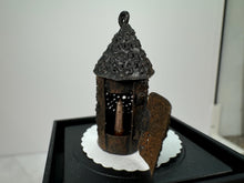 Load image into Gallery viewer, Dollhouse Miniature ~ Vintage Artisan Studio B Handmade Punched Tin Candle Lantern