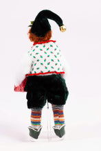 Load image into Gallery viewer, Handmade Porcelain Christmas Elf Doll Holding Presents - Fern Vasi